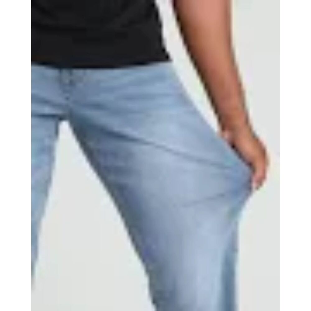 TPJ The Perfect Jeans Mens 42x30 Thick Sky Light Blue Straight Leg Stretch NWT - Picture 2 of 15